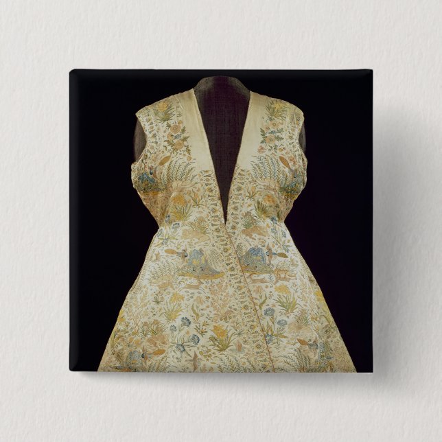 Satängjaktlag som broderas med silke in knapp (Framsida)