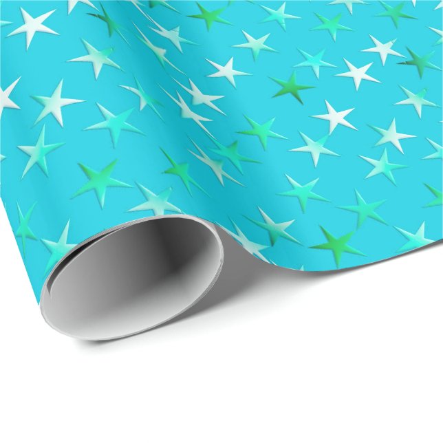 Satängstjärnor, blek - göra grön och slösa på presentpapper (Rullad Hörn)