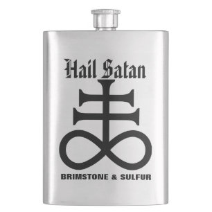Satanic arg flaska för svavel för hagelSatan Fickplunta