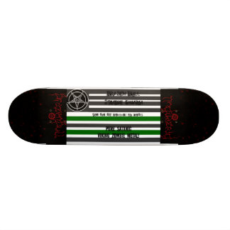 satanic flagga, brazenbull, brazenbull, blod, blod mini skateboard bräda 18,7 cm