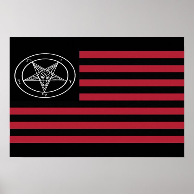 Satanic flagga poster (Framsidan)
