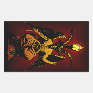 Satanic Goat Sticker Rektangulärt Klistermärke