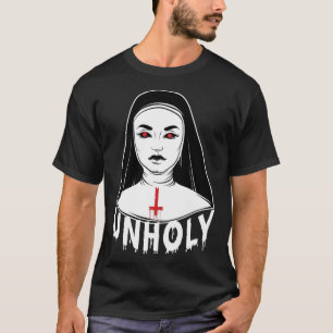Satanic Nun Unholy Gothic Evil Lucifer Occult Witc T Shirt