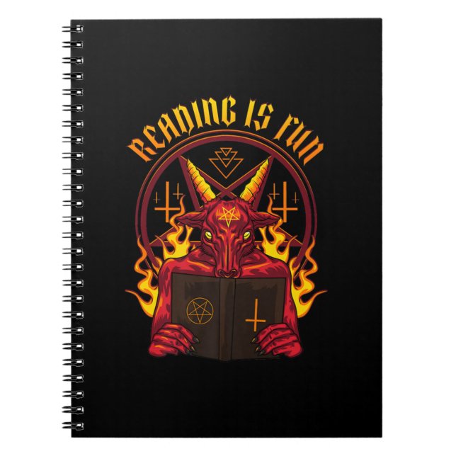 Satanic Pagan Goat Premium Anteckningsbok (Framsidan)