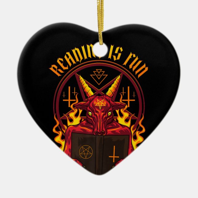 Satanic Pagan Goat Premium Julgransprydnad Keramik (Framsidan)