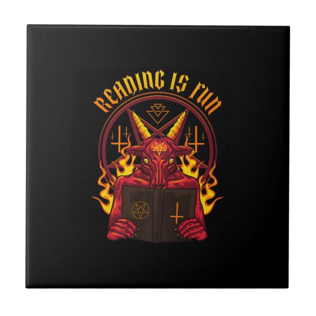 Satanic Pagan Goat Premium Kakelplatta (Framsidan)