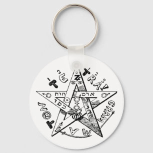 Satanic Pentagram Nyckelring