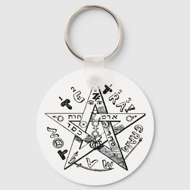 Satanic Pentagram Nyckelring (Framsida)