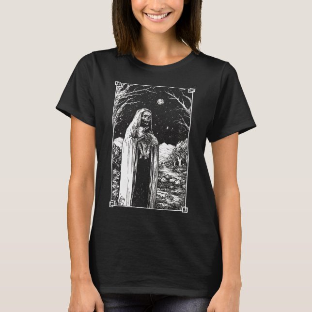 Satanic Priest Grim Reaper Lucifer Occult Gothic M T Shirt (Framsida)