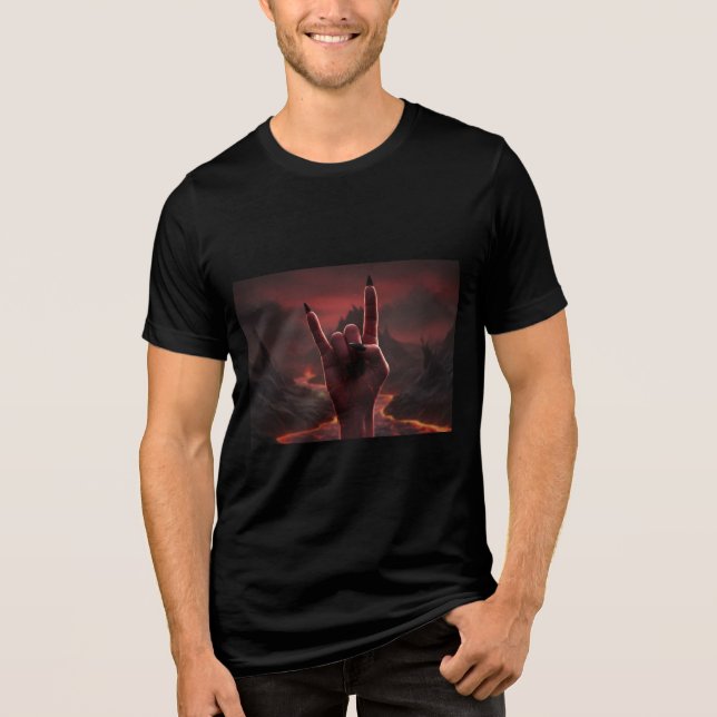 Satanic Salute T Shirt (Framsida)