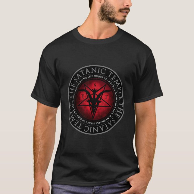 Satanic Temple T Shirt (Framsida)