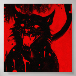 SATANICAT | Papper utskrift för projektionsyta Poster