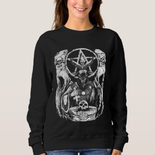 Satanisk Djävul med Dödskalle Ockult 666 Get Penta T Shirt