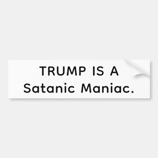 Satanisk maniac Trump Hankamer Artjunkhaus Tecknad Bildekal (Framsidan)