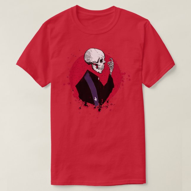 Satanisk Präst T Shirt (Design framsida)