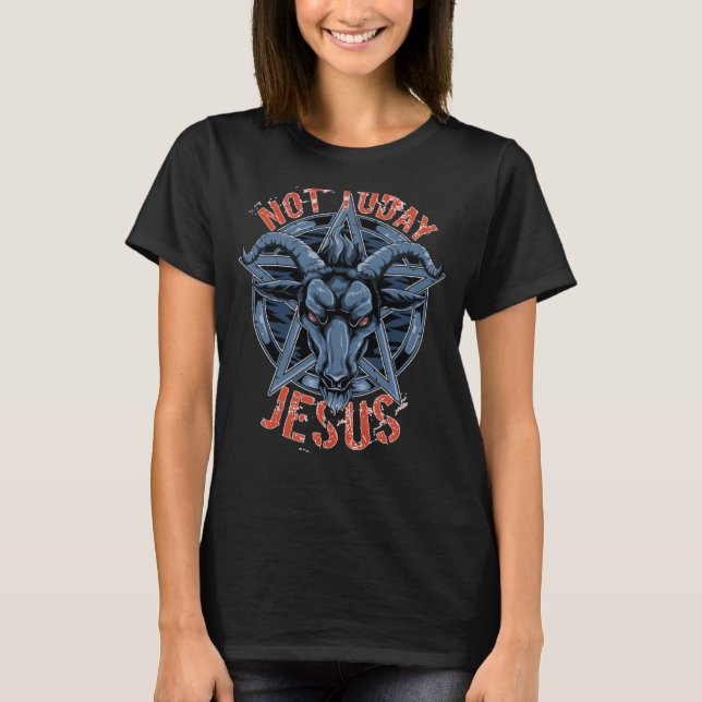 Sataniskt baphomet Jesus i dag T Shirt (Framsida)