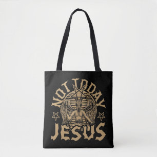 Sataniskt baphomet Satan Inte i dag Jesus Tank Top Tygkasse