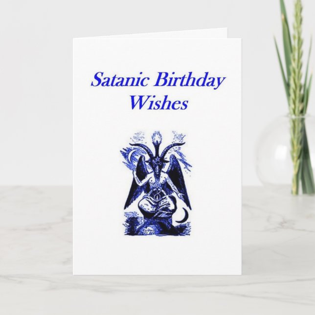 Sataniskt/demonolatry Birthday Kort (Framsida)