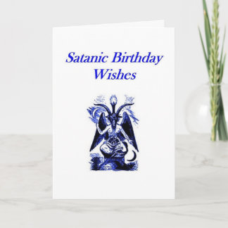 Sataniskt/demonolatry Birthday Kort