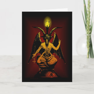 Sataniskt getköttshälsningskort kort