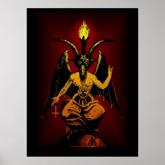 Sataniskt gettmug Art 18x24 Poster (Framsidan)