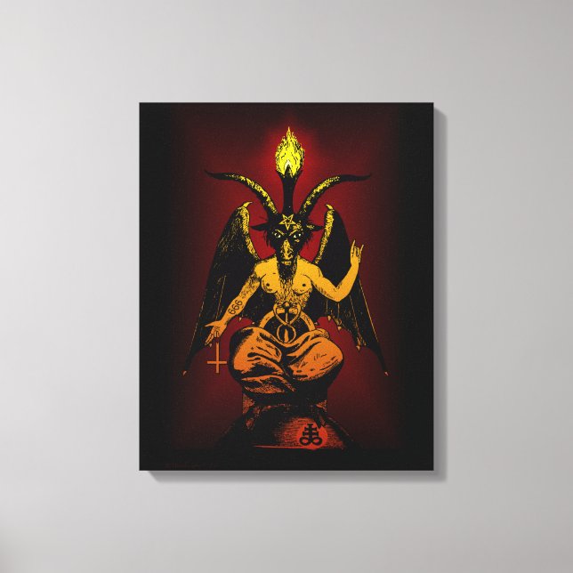 Sataniskt Goat på stretched Canvas (Framsida)
