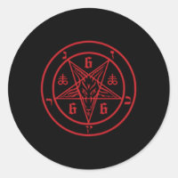 Sataniskt Pentagram 666 Sigil av Djävulen-baphomet