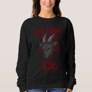 Satanism Baphomet Goat Pentagram, inte i dag Jesus T Shirt