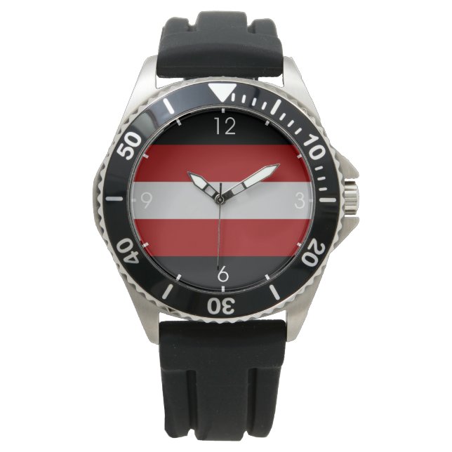 Satanismens Flagga Armbandsur (Framsida)