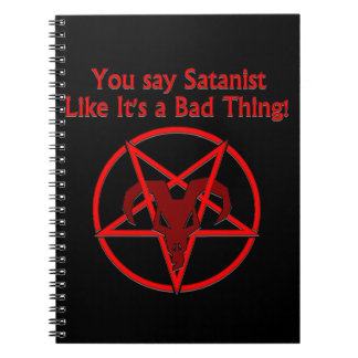 Satanist Bad Sak Mörk Humor Goat Pentacle Anteckningsbok