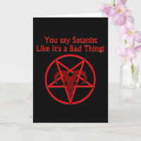 Satanist Bad Sak Mörk Humor Goat Pentacle