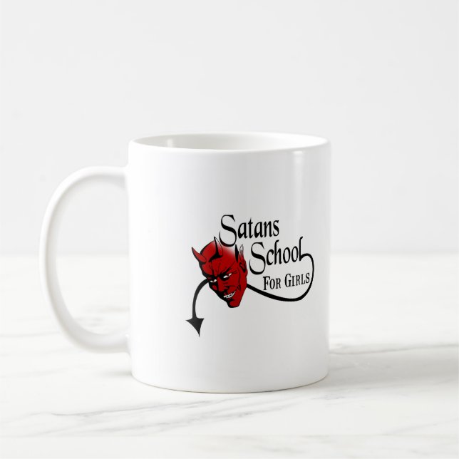 Satans skolar vit Cnt Kaffemugg (Vänster)