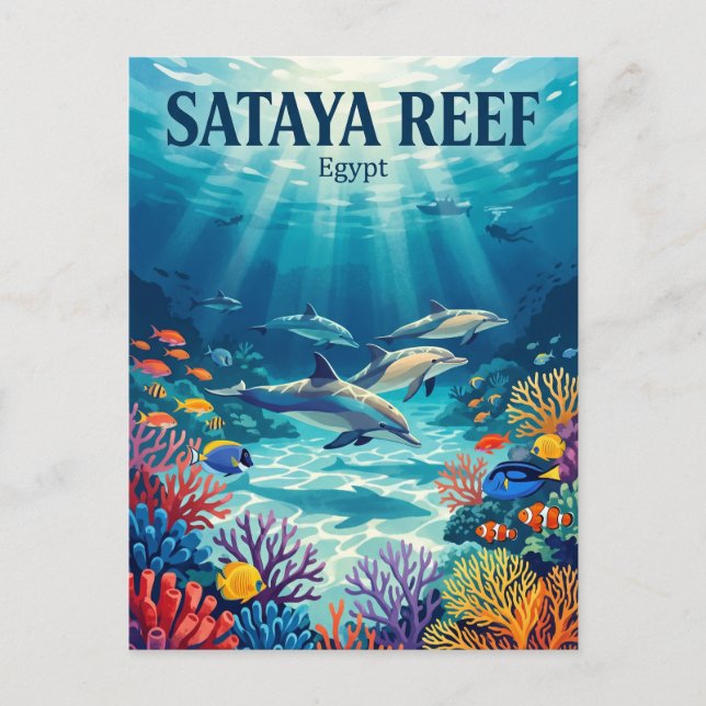 Sataya Reef Egypten Vykort (Framsida)