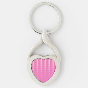 Satdukter - rosa och orkidéer twisted heart silverfärgad nyckelring
