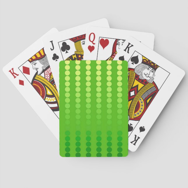 Satduvor - blad av kalkgrönt casinokort (Baksidan)