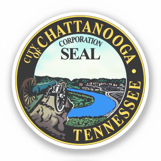 Säte av Chattanooga, Tennessee Klistermärken (Framsida)
