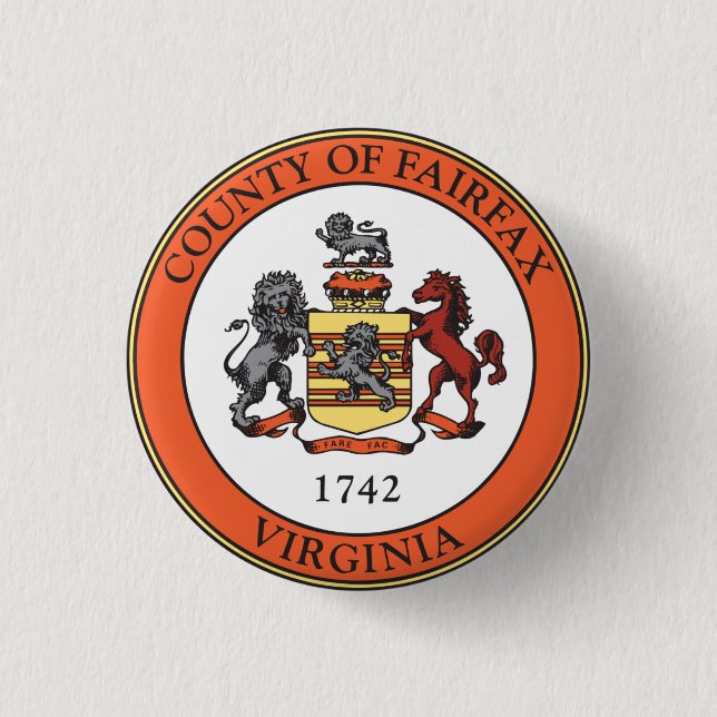 Säte i Fairfax County, Virginia Knapp (Framsida)