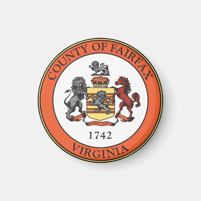 Säte i Fairfax County, Virginia Magnet (Framsidan)