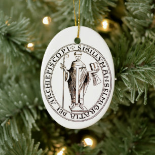 Säte i Saint Anselm of Canterbury Julgransprydnad Keramik
