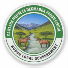 Säte i staden Hudun, Somalia Klistermärken