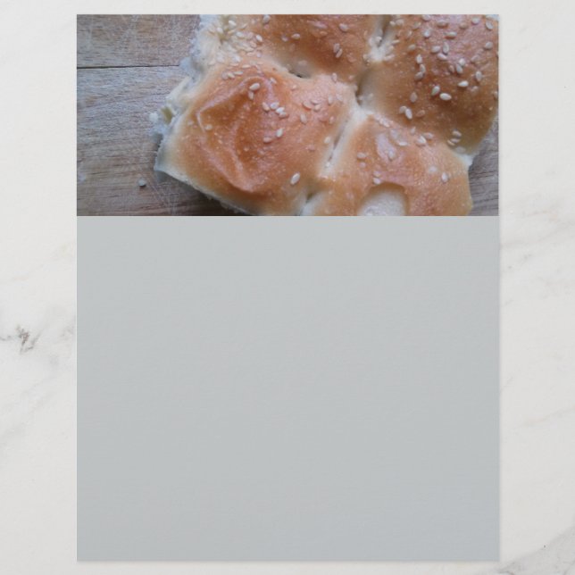 Säte på trähyllor, friska livsmedel, rullar (Framsida)