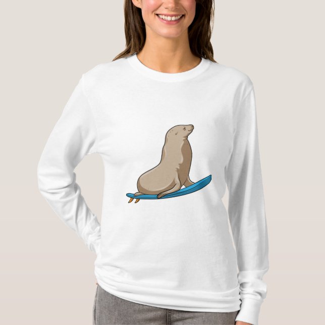 Säte som Surfer med ytskikt T Shirt (Framsida)