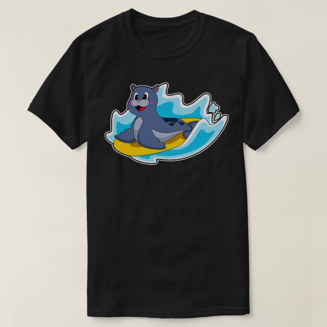 Säte som Surfer med ytskikt T Shirt (Design framsida)