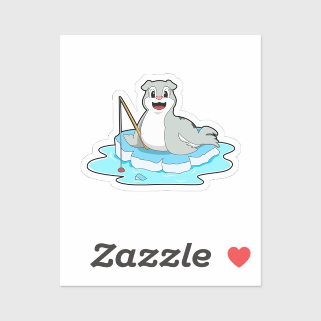 Säte vid fiske med fiskstav klistermärken (Ark)