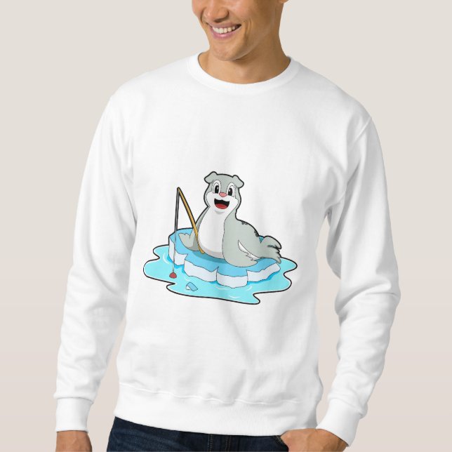 Säte vid fiske med fiskstav lång ärmad tröja (Framsida)