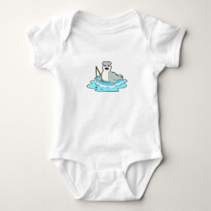 Säte vid fiske med fiskstav t shirt