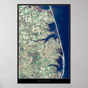 Satellit- affisch för Delaware Seashore