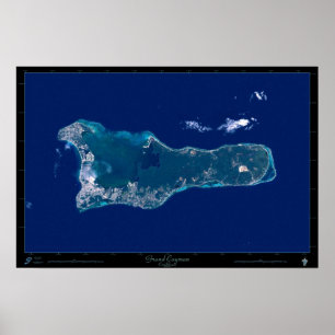 Satellit- affisch för storslagen Cayman