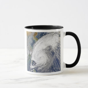 Satellit- avbilda av en typhoon mugg