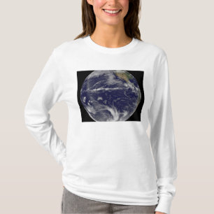 Satellit- avbilda av jord tee shirt